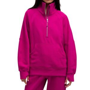 Lululemon Scuba Oversized Funnel-Neck Half Zip *Long Ripened Raspberry